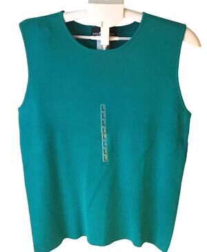 Sag Harbor Green Sweater Tank SZ L